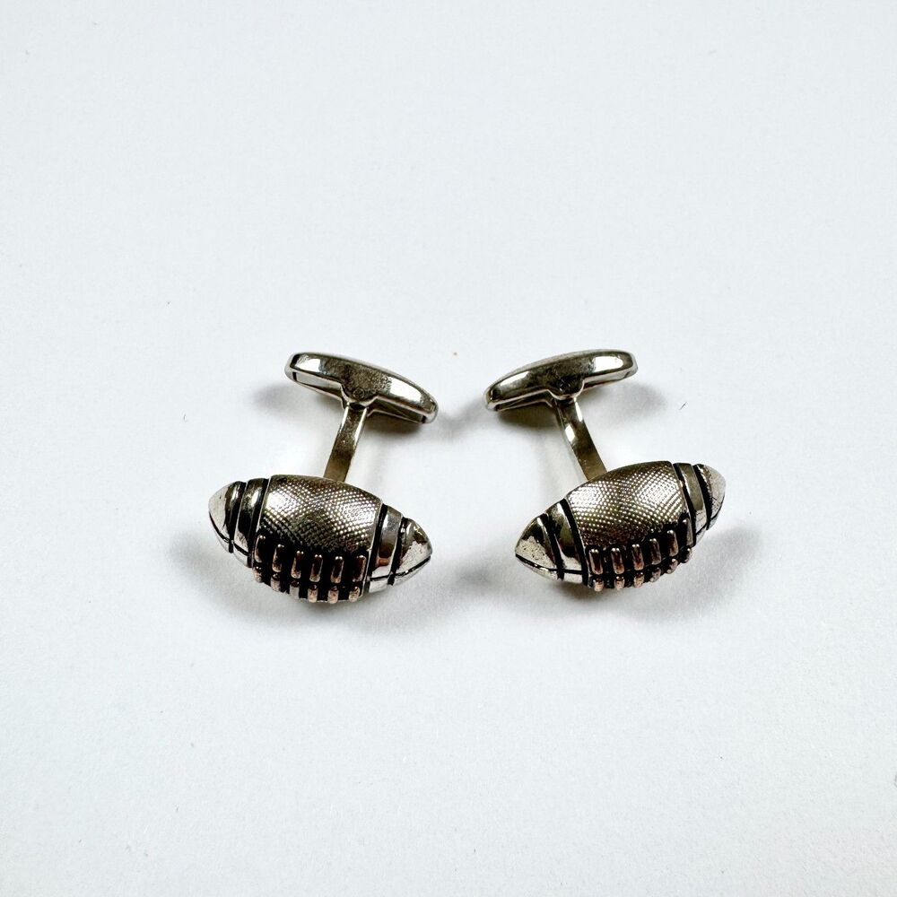 Paul Smith Cufflinks Silver Tone American Football Ball Men's Shirt Accessory